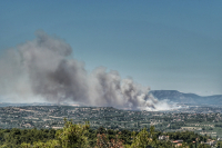 Συναγερμός για μεγάλη φωτιά στο Σχηματάρι - Κοντά σε σπίτια οι φλόγες, εκκενώνεται το Δήλεσι