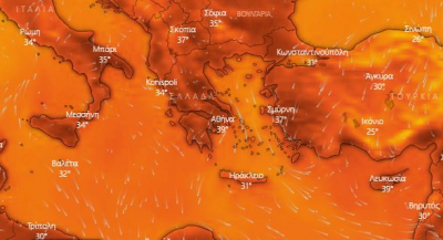Live η επέλαση του καύσωνα στην Ελλάδα