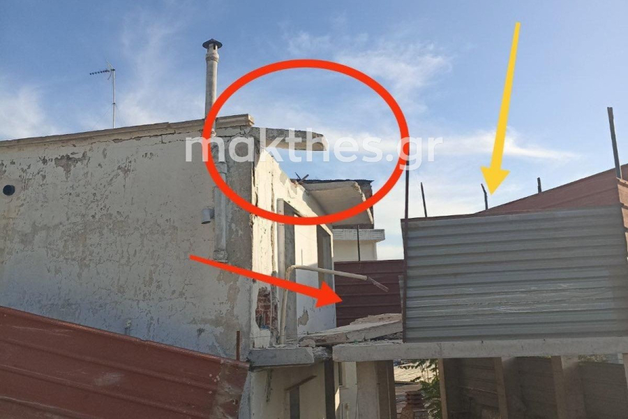 Πολίχνη Θεσσαλονίκης: Το μοιραίο τμήμα οροφής που έκοψε το νήμα της ζωής στον 35χρονο εργάτη (Εικόνες, Βίντεο)