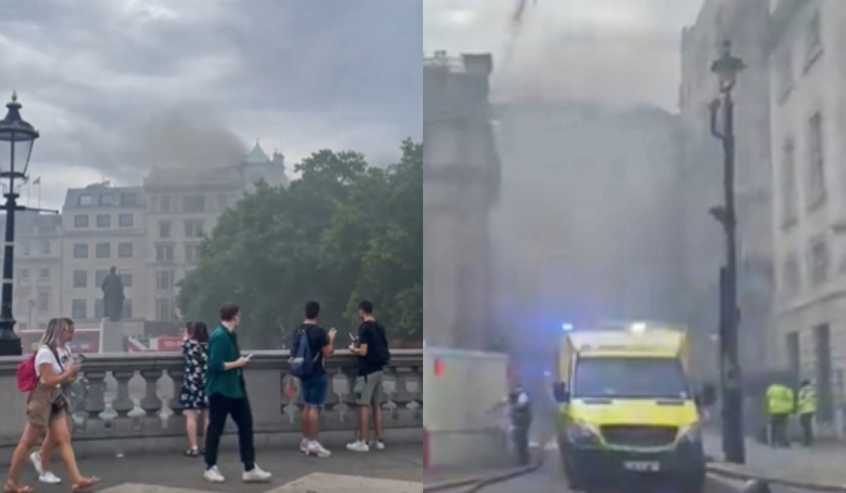Λονδίνο: Μεγάλη φωτιά στην πλατεία Τραφάλγκαρ - Δείτε βίντεο