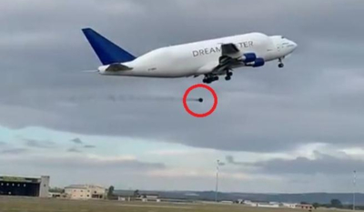 Βίντεο ντοκουμέντο: Τεράστιο αεροσκάφος χάνει τροχό 122 κιλών την ώρα της απογείωσης