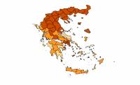 Αυτός είναι σημερινός χάρτης της Ελλάδας, με τα 3316 κρούσματα
