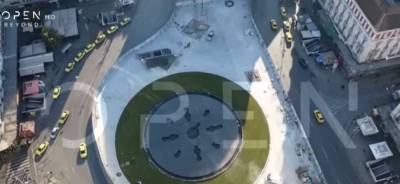 Εντυπωσιακά πλάνα drone από την «καινούργια» πλατεία Ομονοίας