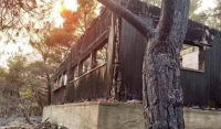 Φωτιά στο δάσος της Δαδιάς: Κάηκε και το παρατηρητήριο πουλιών (Φωτογραφίες)