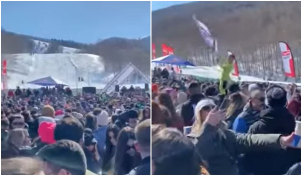 «Βούλιαξε» το χιονοδρομικό 3-5 Πηγάδια λόγω πάρτι με χιλιάδες κόσμο - «Φράκαρε» μέχρι και ο δρόμος