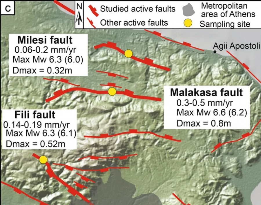 Ενεργά τα ρήγματα Μαλακάσας, Φυλής και Μηλεσίου, δίνουν μεγάλο σεισμό στην Αττική - Νέα έρευνα