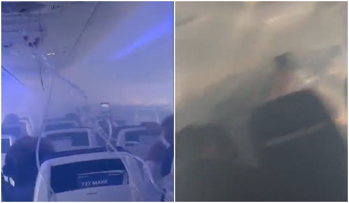 Συγκλονιστικό βίντεο: Κινητήρας αεροσκάφους άρπαξε φωτιά και γεμίζει καπνούς η καμπίνα