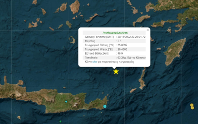 Σεισμός 5,5 ρίχτερ ταρακούνησε Κάσο - Κρήτη