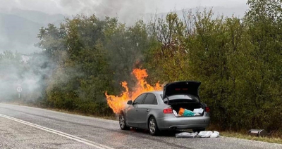 Φωτιά εν κινήσει στο αυτοκίνητο του Παναγιώτη Ψωμιάδη - «Δεν είχα ούτε φρένα»