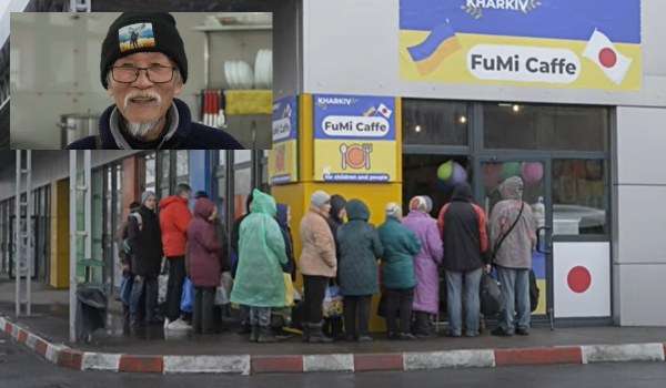 Στη «μάχη» της Ουκρανίας ένας ηλικιωμένος Ιάπωνας: Άνοιξε δωρεάν καφέ - εστιατόριο στο Χάρκοβο