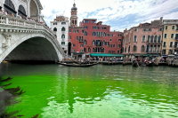 Γιατί έγινε πράσινο το Μεγάλο Κανάλι της Βενετίας