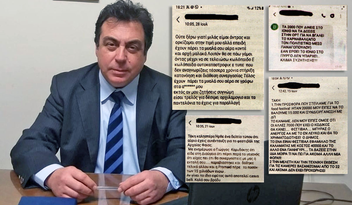 Ιστορίες διαπλοκής: Δήμαρχος καταγγέλλει εκβιασμούς και απειλές από εκδότη - καναλάρχη (δείτε τα SMS)