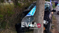 Χαλκίδα: Αυτοκίνητο «καρφώθηκε» σε δέντρο - Τραυματίστηκε ο οδηγός