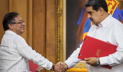 Ο Μαδούρο συναντήθηκε με τον πρόεδρο της Κολομβίας Πέτρο