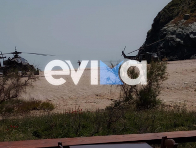 Αναγκαστική προσγείωση Απάτσι σε παραλία της Εύβοιας