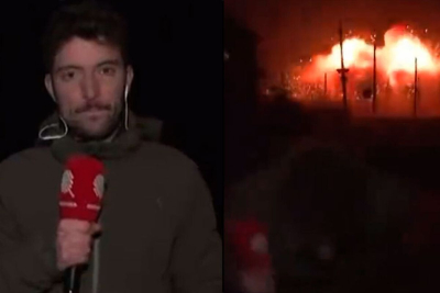 Ουκρανία: Τρόμος για Γάλλο ρεπόρτερ από έκρηξη που σημειώθηκε πίσω του on camera
