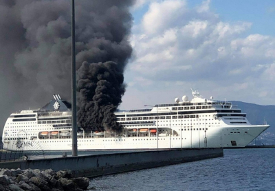 Κέρκυρα: Φωτιά τώρα σε κρουαζιερόπλοιο