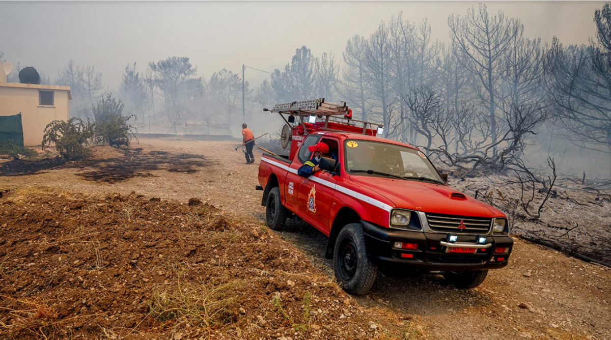 Πύργος: Φωτιά σε αγροτική έκταση στην περιοχή Σπιάντζα