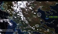 Τα πρώτα χιόνια στην Ελλάδα - Δορυφορική εικόνα