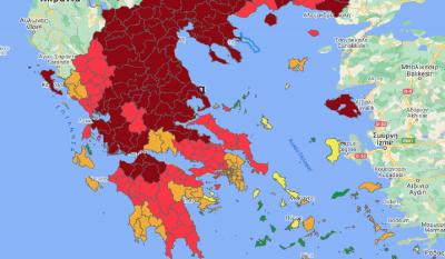 Κορονοϊός: Αυτός είναι ο νέος χάρτης της Ελλάδας - Στο βαθύ κόκκινο η χώρα για τον ECDC