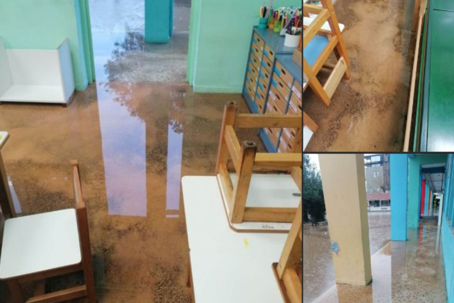 Πλημμύρισε (ξανά) το 3ο νηπιαγωγείο Καλλιθέας: Οι δασκάλες ανέβασαν τα νήπια όρθια στα θρανία