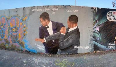 Το χαστούκι του Γουίλ Σμιθ στον Κρις Ροκ στα Όσκαρ έγινε γκράφιτι στο Βερολίνο