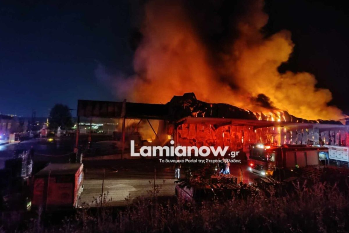 Λαμία: Πώς κάηκε ολοσχερώς το εργοστάσιο που συνδέεται με τη μαζική τροφική δηλητηρίαση μαθητών