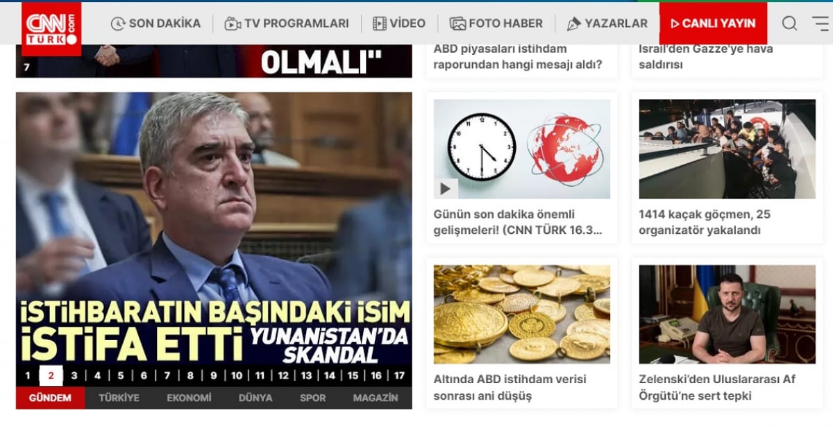 Οι παραιτήσεις Δημητριάδη - Κοντολέων πρώτο θέμα στο CNN Turk