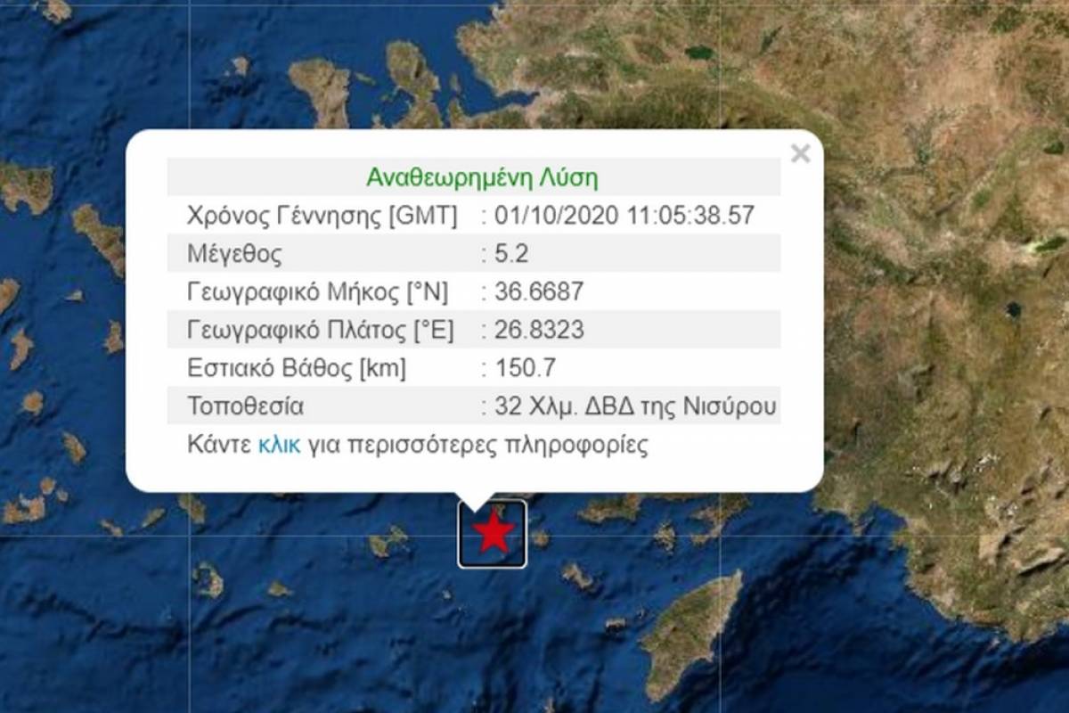 Σεισμός 5,2 Ρίχτερ στη Νίσυρο: Οι πρώτες εκτιμήσεις των ειδικών