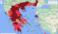 Κορονοϊός: Η Ελλάδα στο «κόκκινο» - Αυτός είναι ο νέος χάρτης
