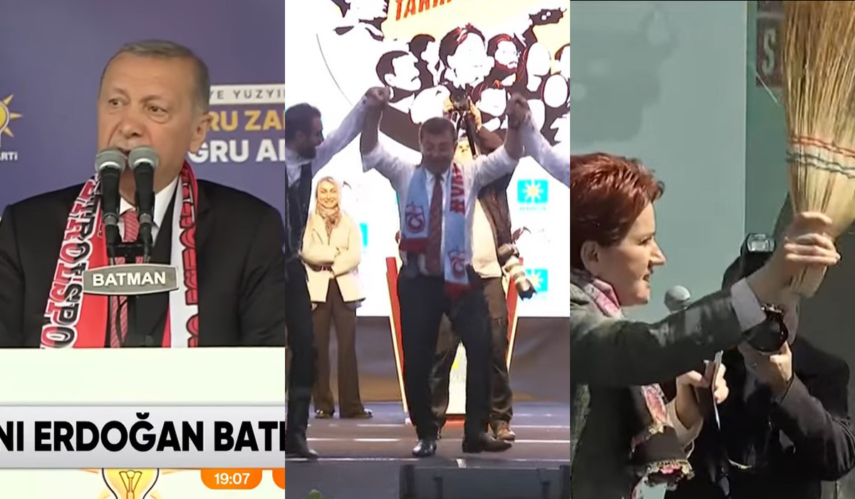 Εκλογές - Τουρκία: Ο Ερντογάν τραγουδάει, ο Ιμάμογλου χορεύει και η Ακσενέρ σκουπίζει