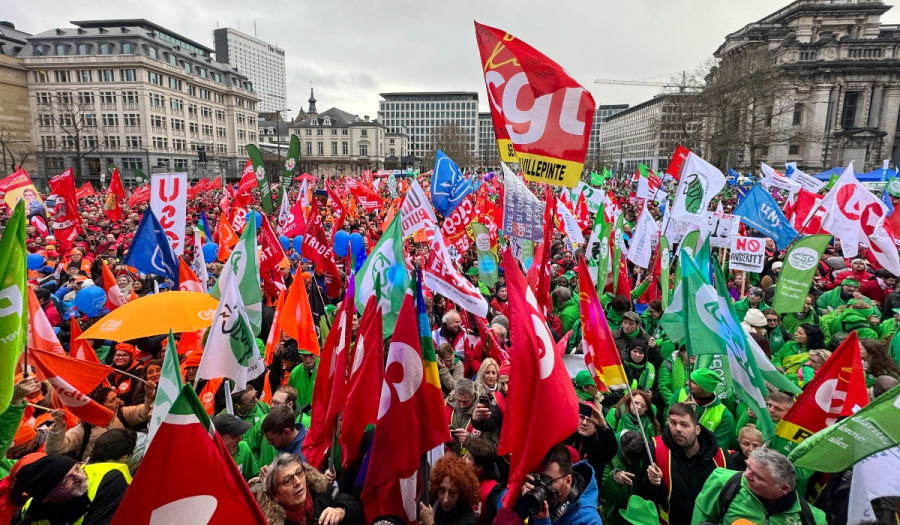 March against austerity in Brussels