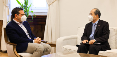 Τσίπρας: Συνάντηση του προέδρου του ΣΥΡΙΖΑ με τον πρέσβη της Κίνας, Σιάο Τζουντσένγκ