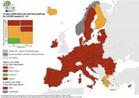 Ο χάρτης του ECDC για τον κορονοϊό: Οι τέσσερις «πράσινες» περιοχές της Ελλάδας