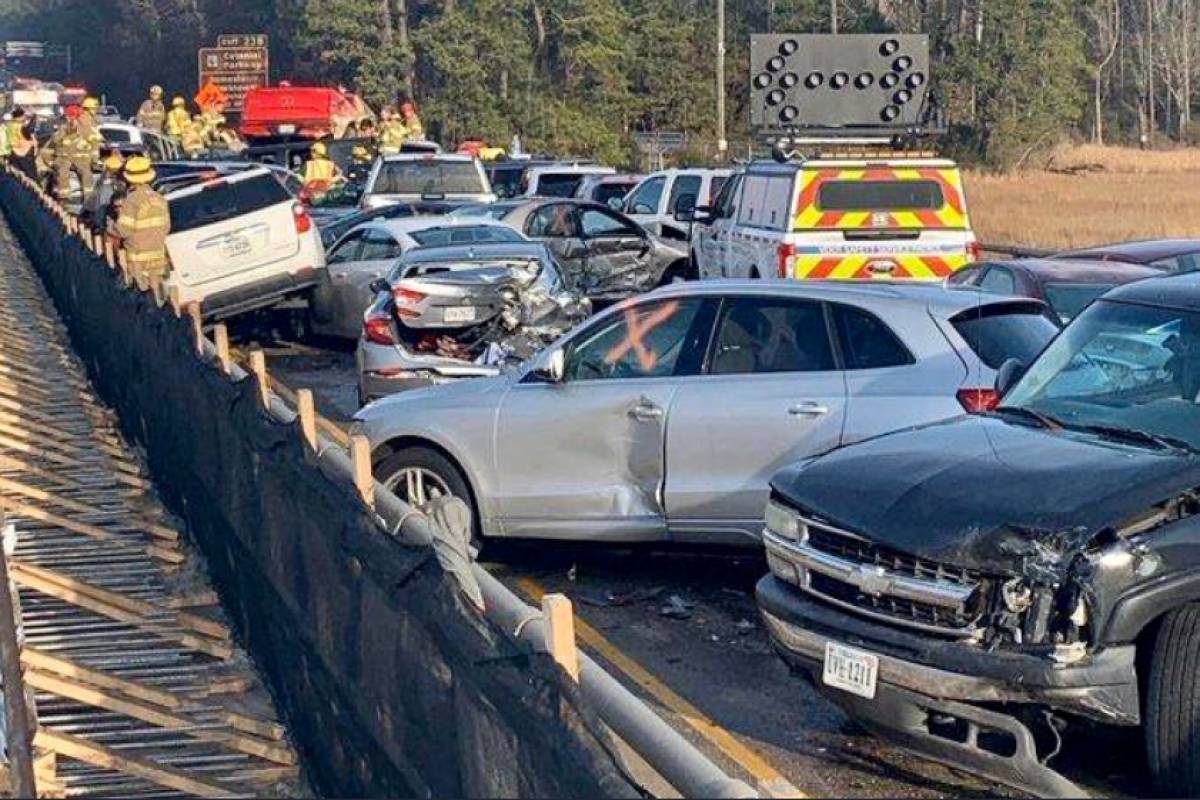 Βιρτζίνια: Καραμπόλα 63 αυτοκινήτων: 35 τραυματίες, 2 σε κρίσιμη κατάσταση
