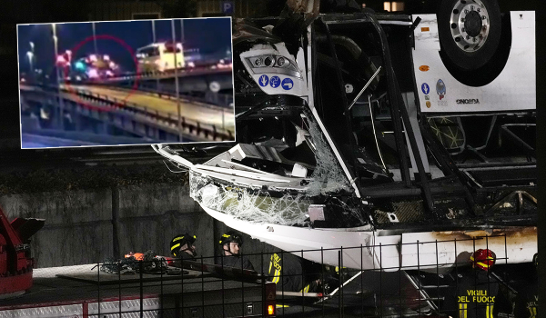 Βίντεο ντοκουμέντο από το τραγικό δυστύχημα στη Βενετία – Η στιγμή που το λεωφορείο πέφτει από τη γέφυρα