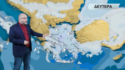 Σάκης Αρναούτογλου: Πυκνές χιονοπτώσεις τη Δευτέρα, οι περιοχές - Πού χρειάζεται μεγάλη προσοχή