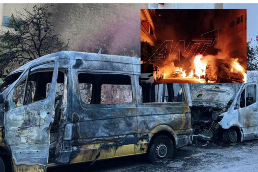 Πεδίο μάχης στου Ζωγράφου μετά από εμπρησμό: Πυρπόλησαν 5 σχολικά λεωφορεία, ΙΧ και μηχανάκια