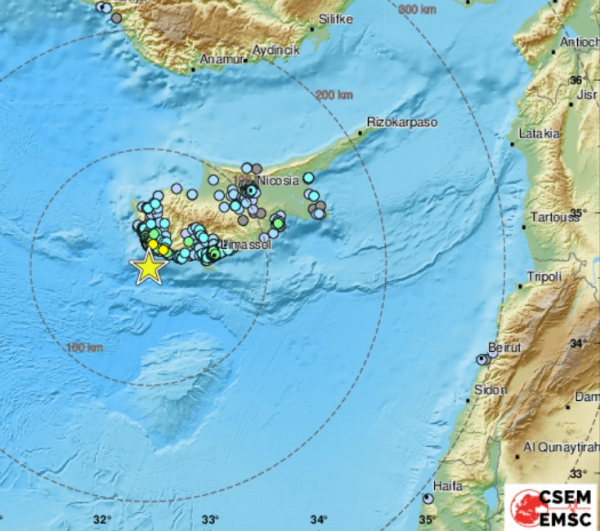 Σεισμός 4,8 ρίχτερ στην Κύπρο