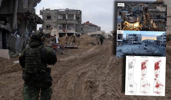 Γάζα: Συγκλονίζουν εικόνες από το «πριν και μετά» - Έχει χτυπηθεί πάνω από το 50% των κτηρίων