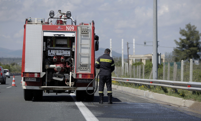 Φωτιά σε φορτηγό στην Εθνική Αθηνών - Λαμίας: Έκλεισε για μία ώρα το ρεύμα προς Θεσσαλονίκη