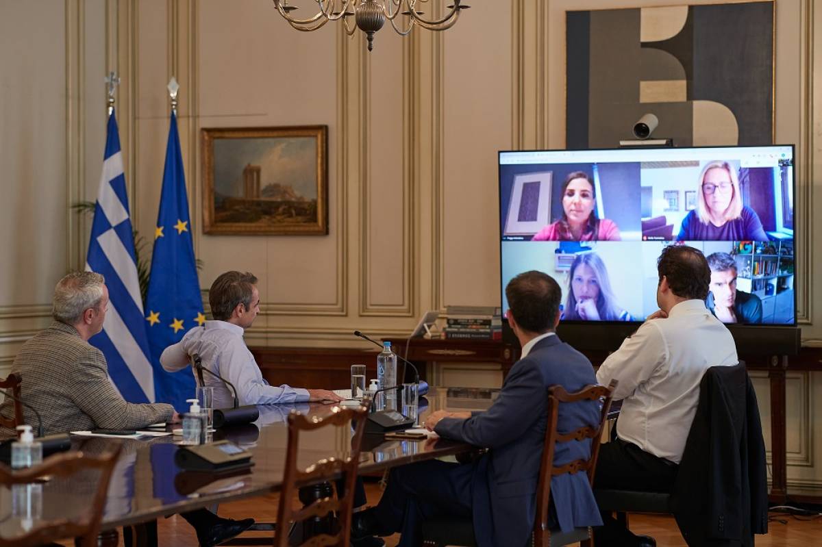 Τηλεδιάσκεψη Μητσοτάκη με τον πρόεδρο της Google Ευρώπης