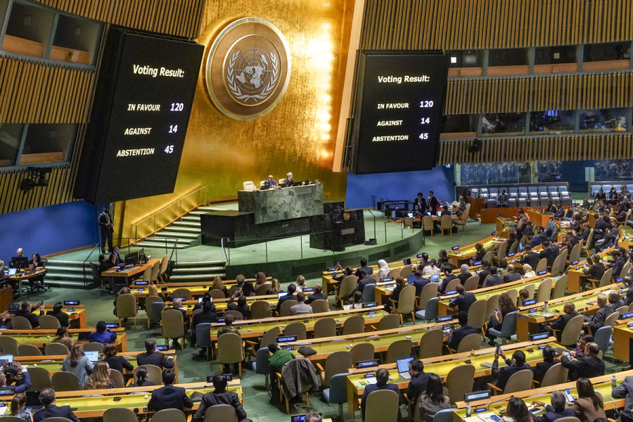 Γάζα: Πέρασε το ψήφισμα για ανθρωπιστική εκεχειρία - 120 ψήφοι υπέρ στη Γενική Συνέλευση του ΟΗΕ