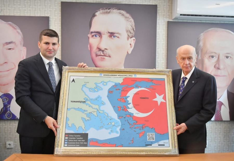 Χάρτης πρόκληση κατά της Ελλάδας από τον Μπαχτσελί: Και η Κρήτη τμήμα της Τουρκίας