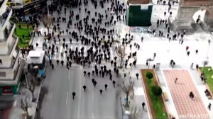 Επεισόδια στη Θεσσαλονίκη: Βίντεο από drone της ΕΛΑΣ