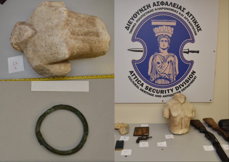 Σπάνια αρχαία ανυπολόγιστης αξίας: Τρεις συλλήψεις σε επιχείρηση της ΕΛ.ΑΣ σε Μεγάρα, Πεύκη και Οινόφυτα (Εικόνες)