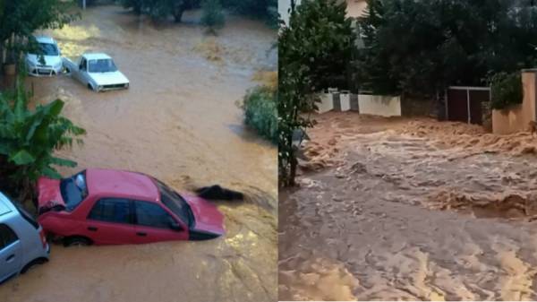 Στο έλεος της κακοκαιρίας η Κρήτη: Πλημμυρισμένα σπίτια και επιχειρήσεις διάσωσης στη Χερσόνησο