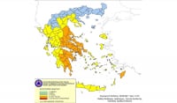 Πολύ υψηλός ο κίνδυνος πυρκαγιάς την Πέμπτη στην Ελλάδα, οι περιοχές