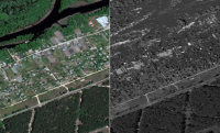 Φράγμα Καχόβκα: Χιλιάδες σπίτια βυθισμένα στο νερό - Βιβλική καταστροφή μέσα από νέες δορυφορικές εικόνες