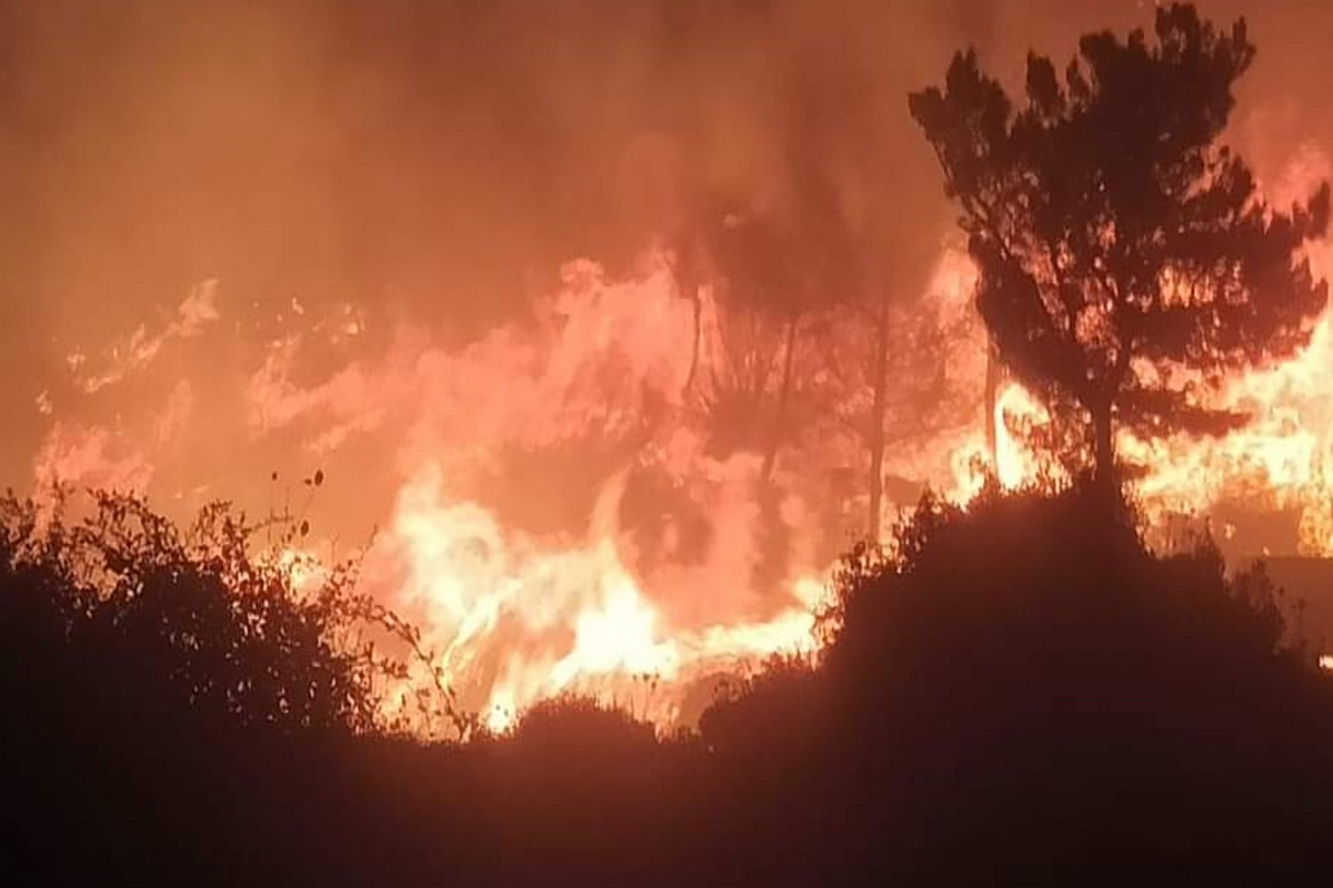 Φωτιά στη Ρόδο: Καίγονται σπίτια στο χωριό Λάερμα - Μηνύματα από το 112 για νέες εκκενώσεις